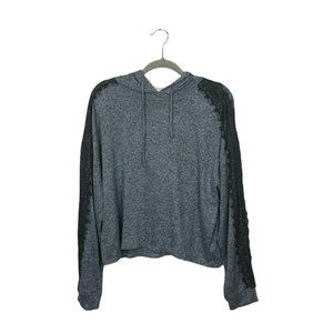 Ultra Flirt  NWT Womens XL Cropped Hoodie Heather